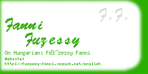 fanni fuzessy business card